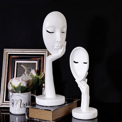 Lady Mask Resin Figurine