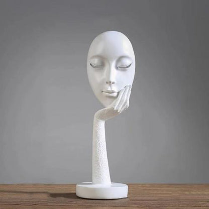 Lady Mask Resin Figurine